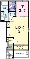 カサブランカＡの物件間取画像